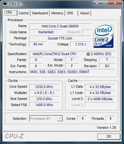 Intel core 2 quad core processor